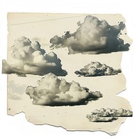 Cloud collage cutouts outdoors cumulus weather.
