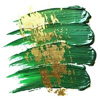 Green line brush strokes art paint container.