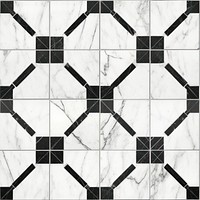 Antique art tile pattern flooring symbol cross.