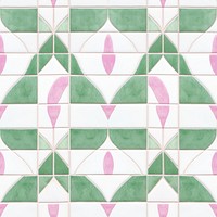Pink lotus tile pattern qr code.