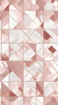 Rose gold tile pattern floor.