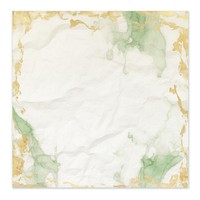 Green white marble ripped paper painting art map.