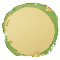 Green circle ripped paper diaper food.