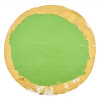 Green circle ripped paper disk home decor.