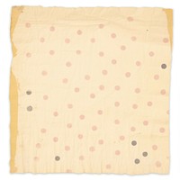 Polka dot ripped paper pattern diaper rug.