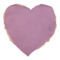Purple heart shape ripped paper diaper home decor.