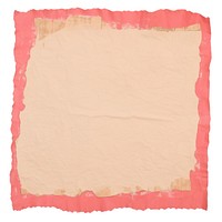 Red pastel ripped paper text diaper page.