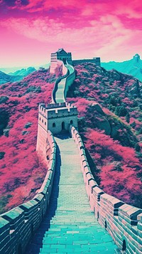 China with Risograph landscape wall transportation.