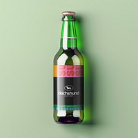 Beer bottle label mockup psd