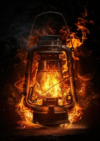 Photo of lantern flame fire bonfire.