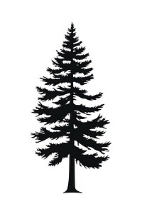 Pine tree silhouette stencil animal plant.