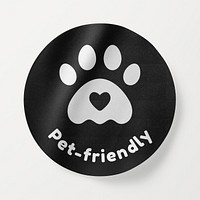 Pet-friendly round sticker