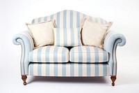 The light blue and light beige striped cottage couch pillow chair furniture.