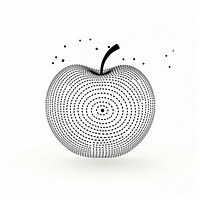 Simple apple shaped art produce fruit.