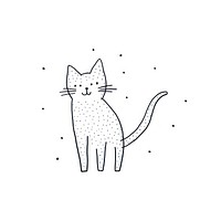 Cat illustrated drawing animal.