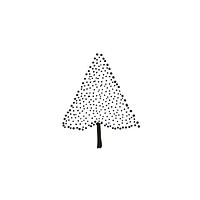Tree shaped blackboard christmas triangle.
