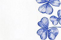 Vintage drawing clover leaves illustrated graphics blossom.