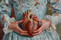 Heart painting adult representation.