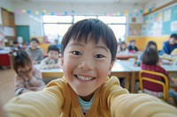 Elementary school classroom happy photo.