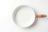White ceramic pan white background simplicity tableware.