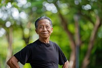 Healthy elder asian man adult retirement happiness.