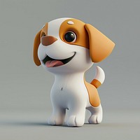 Puppy figurine cartoon animal.