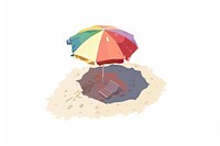 Umbrella on beach white background architecture protection.