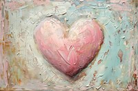 Close up on pale pink Heart painting backgrounds heart.