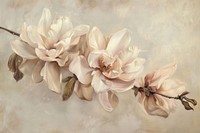 Close up on pale Flowers painting flower blossom.