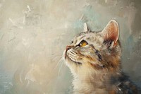 Close up on pale American Shorthair painting animal mammal.