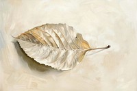 Close up on pale Leaf painting leaf plant.