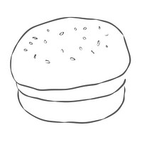 Burger drawing sketch food.