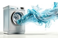 Washing machine with clothes appliance motion dryer.