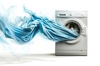 Washing machine with clothes appliance laundry motion.