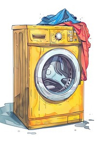 Washing machine with clothes appliance dryer laundromat.