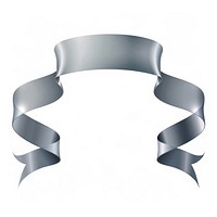 Gradient Ribbon grey symbol white background accessories.