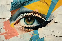 Retro collage of a eye art painting backgrounds.