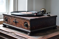 Old record player electronics technology gramophone.