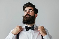 Bearded man adult tie individuality.