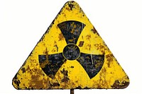 Sign radioactive white background protection technology.