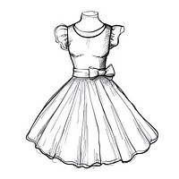 Dress doodle illustrated clothing apparel.