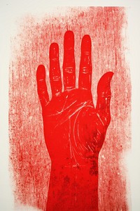 Hand art finger red.