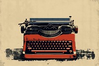 Typewriter text red art.