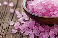 Collection of items that suggest a theme centered around relaxation and self-care crystal blossom mineral.