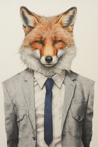 Fox character Business cloth accessories accessory wildlife.