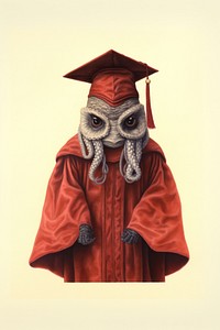Octopu character Graduation graduation photography portrait.
