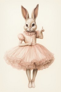 Rabbit character Ballet ballet recreation ballerina.