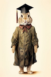 Rabbit character Graduation graduation photography clothing.
