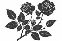 Rose art illustrated blossom.