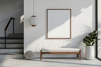Blank picture frame mockups furniture indoors chaise.
